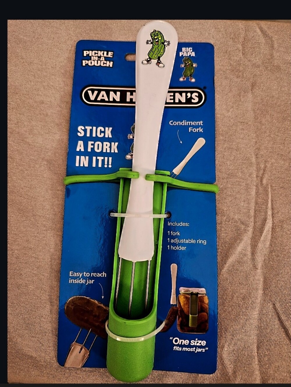 Van Holten's "Stick a Fork in It" condiment fork and holder set